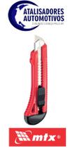 Estilete para uso profissional com lamina 18 mm, lamina retratil, ponta de metal, comprimento 131 mm- mtx