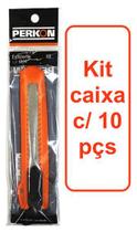 Estilete Perkon c/ Lamina Larga 18mm 1009 cx c/ 10 pçs Estilete Perkon c/ Lamina Larga 18mm 1009 cx c/ 10 pçs