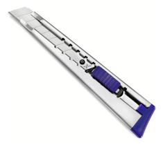 Estilete Profissional 18mm Largo Aço Inóx Com Trava Lamina Estilete Profissional 18mm Largo Aço Inóx Com Trava Lamina