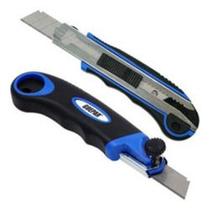 Estilete profissional Automático Emborrachado Guia De Aço 18mm 3 laminas