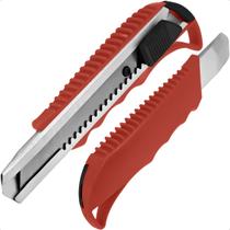 Estilete Profissional E Doméstico 18mm Plástico E Ferro