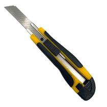 Estilete Profissional Emborrachado Com Trava 18mm Lâmina de Aço Carbono Estilete Largo Resistente