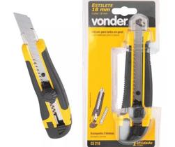 Estilete Profissional Emborrachado Com Trava 18mm Estilete Profissional Emborrachado Com Trava 18mm