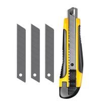 Estilete Profissional Emborrachado Lâmina 18 Mm Kit 10 Peças Estilete Profissional Emborrachado Lâmina 18 Mm Kit 10 Peças