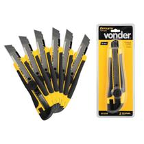Estilete Profissional Emborrachado Vonder 18mm Kit 06 Unidade com Trava Giratória Estilete Profissional Emborrachado Vonder 18mm Kit 06 Unidade com Trava Giratória