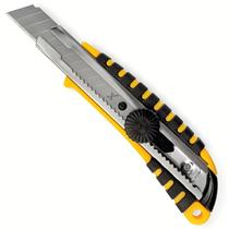 Estilete Profissional Largo 18mm Emborrachado Com Trava Estilete Profissional Largo 18mm Emborrachado Com Trava