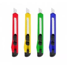 Estilete Retrátil Estreito 09mm Plástico ES0901 BRW KIT 10 un