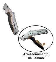 Estilete Retrátil Trapezoidal C/ 3 Laminas + 10 Laminas Estilete Retrátil Trapezoidal C/ 3 Laminas + 10 Laminas