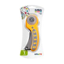 Estilete Rotativo 45mm Emborrachado Blister Leoarte