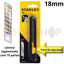 Estilete Stanley 18mm Profissional C/ Lâmina Retratil e Trava Automática