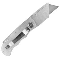 Estilete Trapezoidal de Segurança Retrátil Profissional Metal 18mm Lâmina - SILVEN