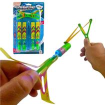 Estilingue Foguete com LED - Kit 4 Foguetes e 2 Estilingues Estilingue Foguete com LED - Kit 4 Foguetes e 2 Estilingues