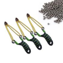 Estilingue Metal Anatomica 400 Esferas de Aço 8mm Bodoque Esporte Slingshot 3un