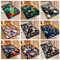 Estilo 5D de Pedra Tapetes De Secagem Rápida Em Microfibra Antiderrapante Para Banheiro / Porta De Entrada Estilo 5D de Pedra Tapetes De Secagem Rápida Em Microfibra Antiderrapante Para Banheiro / Porta De Entrada