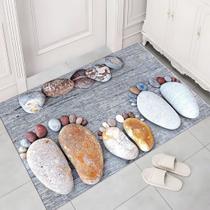 Estilo 5D de Pedra Tapetes De Secagem Rápida Em Microfibra Antiderrapante Para Banheiro / Porta De Entrada Estilo 5D de Pedra Tapetes De Secagem Rápida Em Microfibra Antiderrapante Para Banheiro / Porta De Entrada