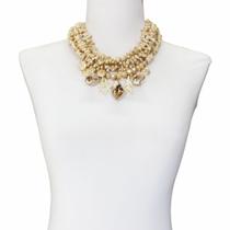 Estilo choker em resinas variadas, ZAMAC, ABS Bijuteria Feminina CamargoMarkiori CX-9615