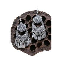 Estilo étnico metal longo estilo borla brincos retro premium jóias senhoras presente