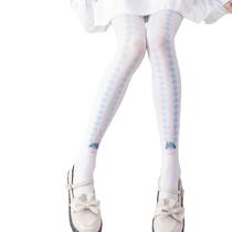 Estilo japonês Lolita White Meia-calça Adorável Conto de Fadas Desenho animado Cat Rabbit Girls Padrão Kawaii Tights Women Girls Student Cosplay Stockings Hosiery - Rabbit