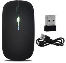 Estilo que se Destaca: Mouse Sem Fio Recarregável com LED RGB, Disponível Agora - Mais barato