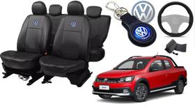 Estilo Único: Capas de Banco Saveiro 2009-2023 + Capa de Volante + Chaveiro VW Estilo Único: Capas de Banco Saveiro 2009-2023 + Capa de Volante + Chaveiro VW