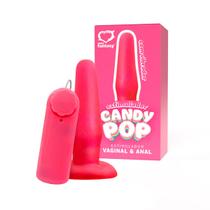 Estimulador Anal e Vaginal com Vibração Candy Pop 12,5 x 3,3cm Estimulador Anal e Vaginal com Vibração Candy Pop 12,5 x 3,3cm
