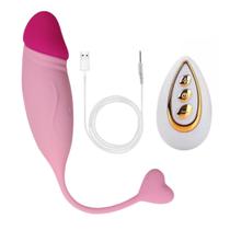 Estimulador Casal Massageador Feminino Ponto G Recarregável S /Fio Coração Rosa