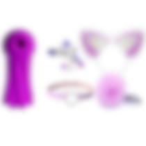 Estimulador De Clitoris Polvo E Kit Coelhinha Plug