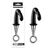 Estimulador de Prótata Silicone Butt Plug V 18cm - Com alça de Metal