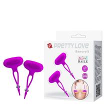 Estimulador de Seios em Silicone Vibratório com Regulagem - PRETTY LOVE BANCROFT