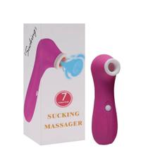 Estimulador feminino 7 vibrações ondas leve sucção