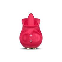 Estimulador Feminino de Língua Formato de Rosa Recarregável Estimulador Feminino de Língua Formato de Rosa Recarregável