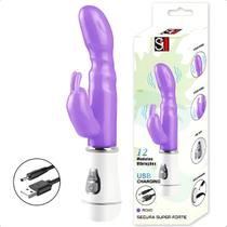 Estimulador Massageador Duplo Sex Shop Feminino com Modos de Vibração e Toque Aveludado