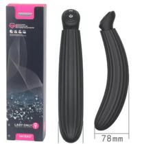 Estimulador Recarregável 12 Vibrações em Silicone Preto Xuanai Estimulador Recarregável 12 Vibrações em Silicone Preto Xuanai