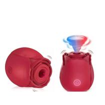 Estimulador sugador de clitóris em formato de rosa 10 vibrações - Sexy Import