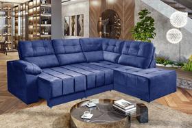 Estofado Canto Dillon com Chaise 450 Marrom 17 Idealle