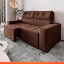 Estofado Monaco 2.00m Retrátil Reclinável com Espuma D26 Galego Home