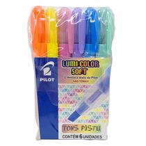 Estojo 06 marca-textos PILOT Lumi Color Soft Pastel