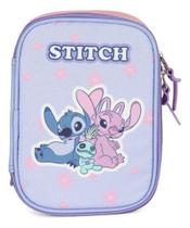 Estojo 100 Pens Escolar Juvenil Original Stitch Atoalhado - Luxcel Estojo 100 Pens Escolar Juvenil Original Stitch Atoalhado - Luxcel