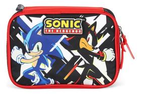 Estojo 100 Pens Escolar Juvenil Sonic X Shadow