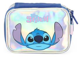 Estojo 100 Pens Grande Box Escolar Stitch Holográfico Estojo 100 Pens Grande Box Escolar Stitch Holográfico