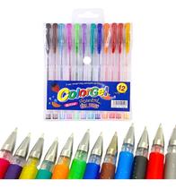 Estojo 12 Canetinhas Glitter Gel Cheiro De Fruta Colorgel Estojo 12 Canetinhas Glitter Gel Cheiro De Fruta Colorgel