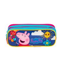 Estojo 2 Comp. Peppa Colorido 22x9x7cm Sestini Estojo 2 Comp. Peppa Colorido 22x9x7cm Sestini