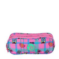 Estojo 2 Compartimentos Capricho Student School - Rosa Claro