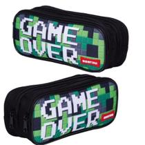 Estojo 2 Compartimentos Infantil Escolar Masculino GAME OVER - SESTINE Estojo 2 Compartimentos Infantil Escolar Masculino GAME OVER - SESTINE