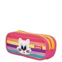 Estojo 2 Compartimentos Kids Cat 2 Colorido Sestini Estojo 2 Compartimentos Kids Cat 2 Colorido Sestini