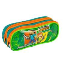 Estojo 2 Compartimentos Minecraft Survive Sestini Estojo 2 Compartimentos Minecraft Survive Sestini