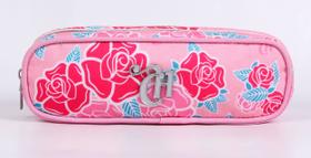 Estojo 2 div capricho estampa rosa Estojo 2 div capricho estampa rosa