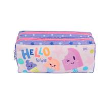 Estojo 2 Divisórias Hello Kids Sorvetes Roxo DAC