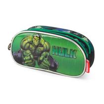 Estojo 2 Divisórias Marvel Hulk Fight Luxcel