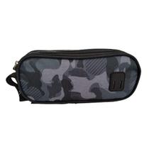 Estojo 2 Divisórias Sport Camuflado Cinza Mf23078 Clio